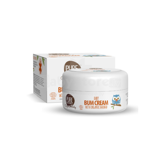 Pure Beginnings Bum Cream Art.91486  Daudzfunkcionāls krēms sarkaniem plankumiem, autiņbiksīšu izsitumiem, kukaiņu kodumiem u.c. ar organisku maizes koku ekstraktu,50 ml
