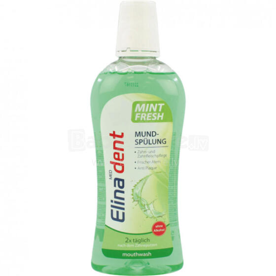 Elina Dent Fresh  Art.91599 Skalošanas līdzeklis jutīgiem zobiem un smaganām, 500 ml