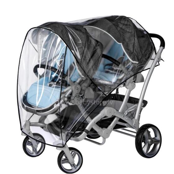 Universal Rain Cover for Twins Art.9161 Универсальный дождевик для коляски (двойни/близнецов)