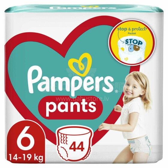 Pampers Pants Art.P04G769 Подгузники-трусики S6  размер,15+ кг, 44 шт.