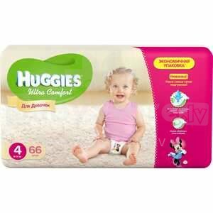 „Huggies Ultra Comfort Giga Girls“ prekės 41543628 sauskelnės 8–14 kg, 66 vnt