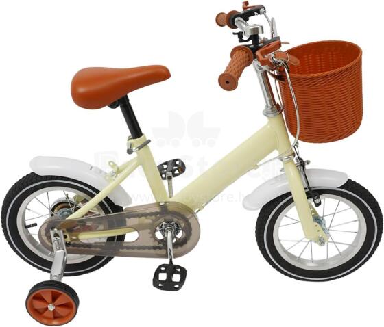 Kids Bike Wheels Collas 12' Beige Art.92089  Bērnu divritenis (velosipēds) ar palīgriteņiem