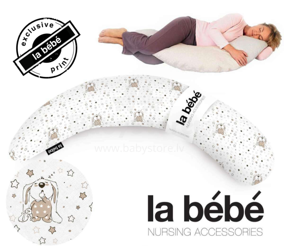 „La Bebe ™ Moon“ motinystės pagalvių zuikiai 9292 psl. Didelė pagalvė nėščiosioms su atminties putomis (ypač minkšta ir tyli, prisitaikančia prie kūno) 195 cm