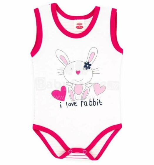Makoma Art.03135R Body Pink Rabbit Baby rankovės be rankovių (56-74 cm)