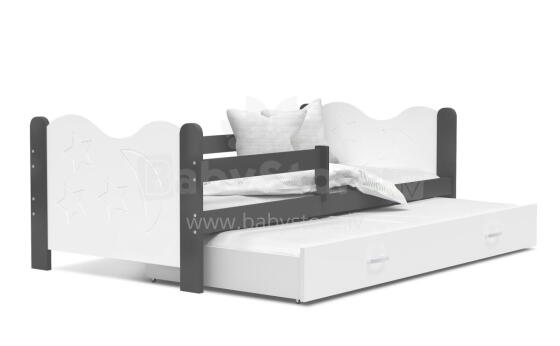 AJK Mikolaj Art.93664 Стильная молодёжная кровать со ящиком и матрасом 160x80 см