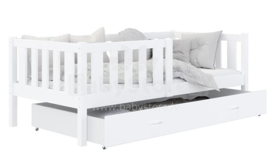 AJK Bobo Art.93666 White Stylish youth bed with drawer and mattress 160x80 cm