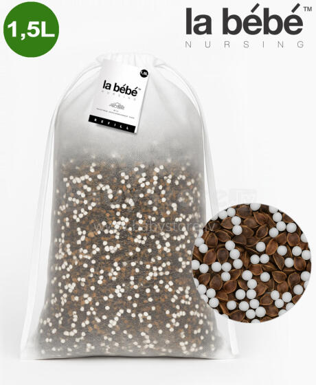 La Bebe™ Light Refill 1,5 L Art.9433 Piepildījums pufiem un sēžammaisiem (DIY)  – polistirola bumbiņas + griķu sēnalas maisījumā