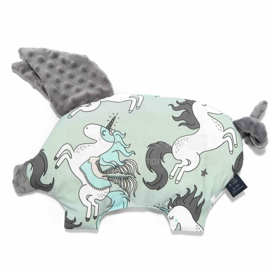 La Millou Pig Pillow Unicorn Grey  Art.95420 Высококачественная детская подушка (30x45 см)