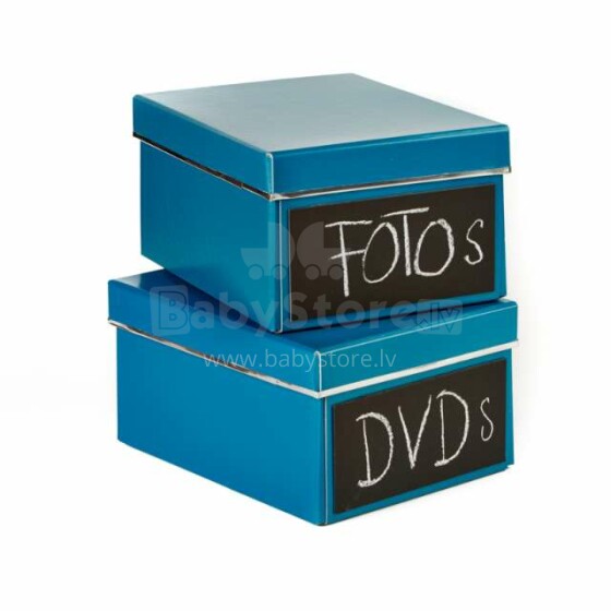 Laikykite „Emelie DVD Box Art 754488“ laikymo dėžutę su dangčiu, 2 vnt