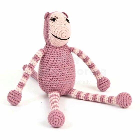Smallstuff  Crochet Monkey Art.40000-04  Kootud laste mänguasi on valmistatud looduslikust bambusest