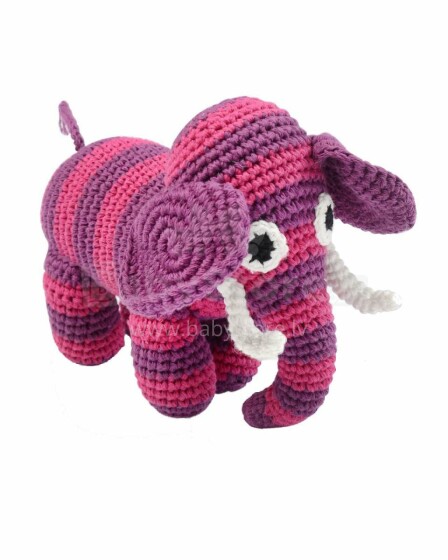 Smallstuff  Crochet Animals Art.40008-12  Kootud laste mänguasi on valmistatud looduslikust bambusest