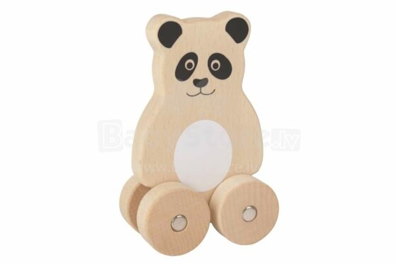 JaBaDaBaDo Pull Panda Art.W7109 Деревянная игрушка на колёсиках