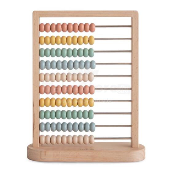 Mushie Wooden Abacus Art.102072 skaitāmie koka kauliņi