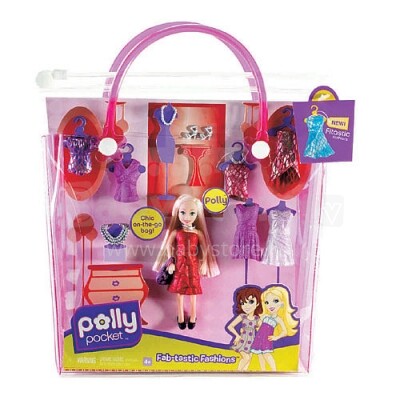 „Mattel L9883-2“ lėlė „POLLY POCKET ™ Pollia“ su priedais maiše