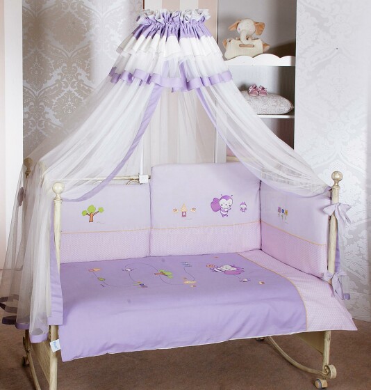 FERETTI - Bērnu gultas veļas komplekts 'Bee Violet Prestige' Quintetto 5 