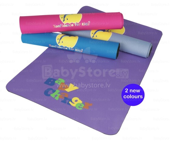 Baby Changing Mat / Swim mat / Roll & Go Neoprene Change Mat - mīksta mobīla pārtināma virsma colour powder blue