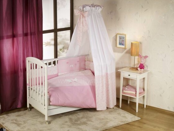 NINO-ESPANA Vaikiškų lovatiesių medvilnės komplektas „El Amor Pink“ 6bb