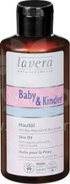 „Lavera Baby“ ir „Kinder“ kūno aliejus su ekologišku migdolų aliejumi ir ekologišku simondsijų aliejumi