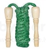 Goki Art.VGGK105A Skipping rope with varnished wooden-screw-handle (green)