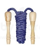 Goki Art.VGGK105A Skipping rope with varnished wooden-screw-handle (blue)
