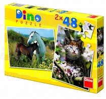 DINO TOYS - Puzzle 2x48 -38122D