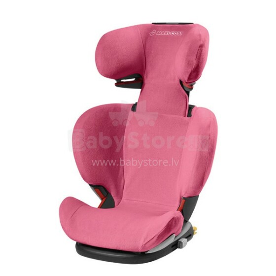 „Maxi Cosi'20“ vasaros dangtis „RodiFix“ ir „RodiFix“ rožinės spalvos automobilio sėdynės dangtelis