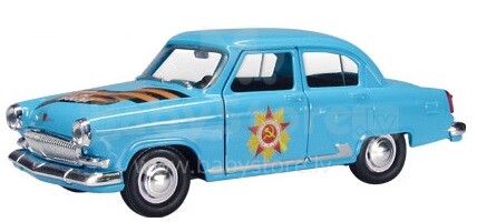 Autotime collection 34110W Детская коллекционная металлическая  машинка ГАЗ-21 Волга,масштаб 1:43,спасибо за победу