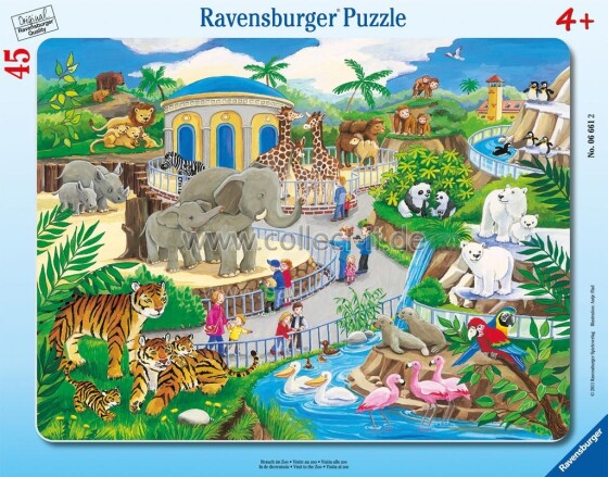 „Ravensburger Puzzle 06661R“ 45 vnt. Zoologijos sodas