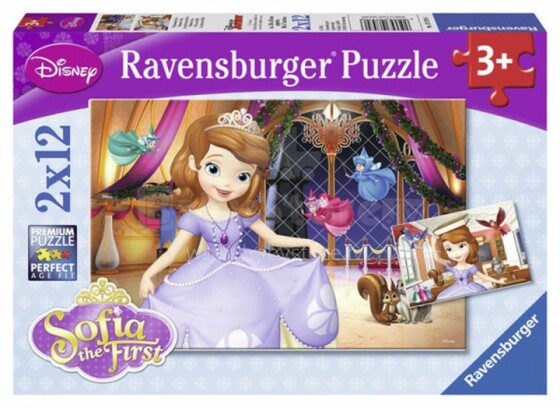 Ravensburger 075706 Puzzle 2x12 gb.Sofia the First