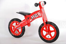 Disney  Wooden Cars 555  Детский деревянный балансировочный велосипед без педалей 