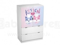 AMI Kitten Bērnu stilīgs skapis 125 x 80 x 45 cm