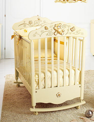 Baby Expert Ceramics Bijoux Gold  Детская эксклюзивная кроватка -качалка
