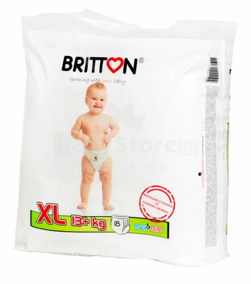 Britton Pants XL Art.B2212 Autiņbiksītes (pamperi) 13kg+ (18gab)