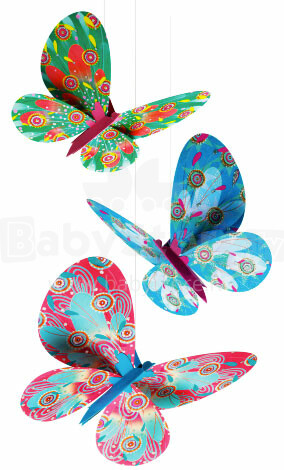 Djeco Glitter butterflies Art. DD04957 Sienas uzlīmes