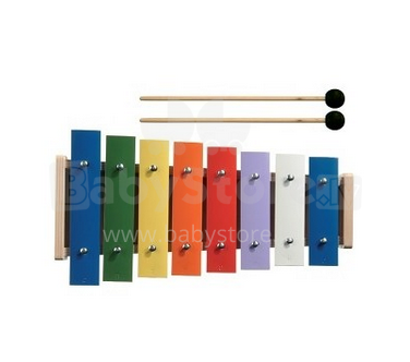 „Djeco“ straipsnis. 0200K Medinis ksilofonas su 8 spalvų tono paviršiumi