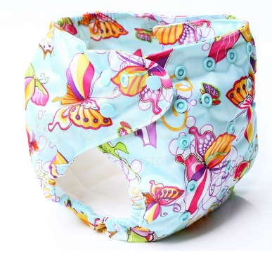 „BabyBamboo TRENDY BABY Butterfly“ daugkartinės sauskelnės (pilkos su žvaigždėmis)