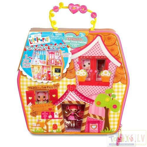 „MGA Mini Lalaloopsy“ nešiojimasis kartu su saulėto meno žaidimų nameliu. 514350 Lėlės naminis krepšys
