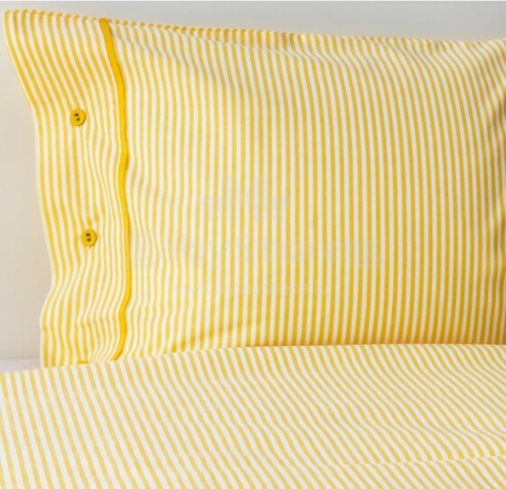 Ikea Nyponors Art.602.300.41 Постельный Комплект Из 2-ух Частей, Белый/Жёлтый