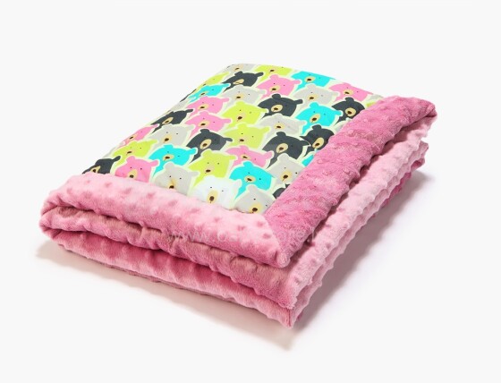 La Millou Art. 83422 Infart Blanket Polar Bears Dusty Rose Высококачественное детское двустороннее одеяло от Дизайнера Ла Миллоу (65x75 см) 