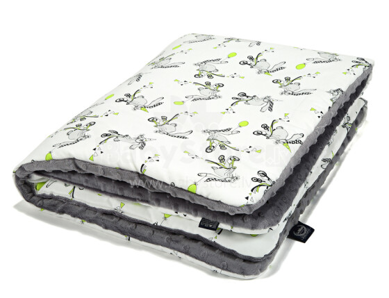 Mamytės „La Millou“ „La Millou“ piešia meną. 83472 Toddler antklodė Funny Bunny Grey Premium dvipusė antklodė (80x100 cm)