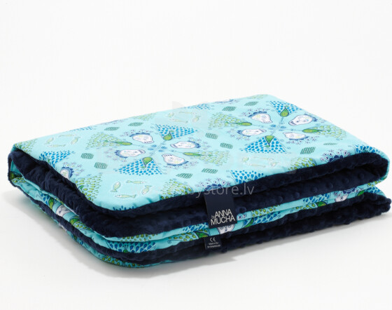 La Millou By Anna Mucha Art. 83492 Toddler Blanket Indigo Navy Высококачественное детское двустороннее одеяло (80x100 см)