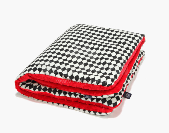 La Millou Art. 83494 Toddler Blanket Chessboard Red Высококачественное детское двустороннее одеяло (80x100 см)