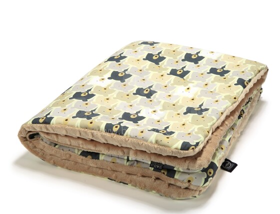 La Millou Art. 83517 Preschooler's Blanket Pure Bears Latte Высококачественное детское двустороннее одеяло (110x140 см)