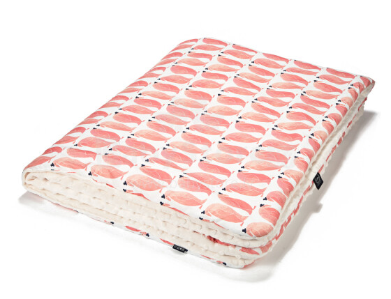 „La Millou“ menas. 83520 Ikimokyklinio amžiaus antklodė „Dream Penguin Pepe Ecru Premium“ kokybės dvipusė antklodė (110x140 cm)