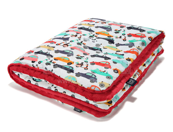 La Millou Art. 83525 Preschooler's Blanket La Mobile Red Высококачественное детское двустороннее одеяло (110x140 см)