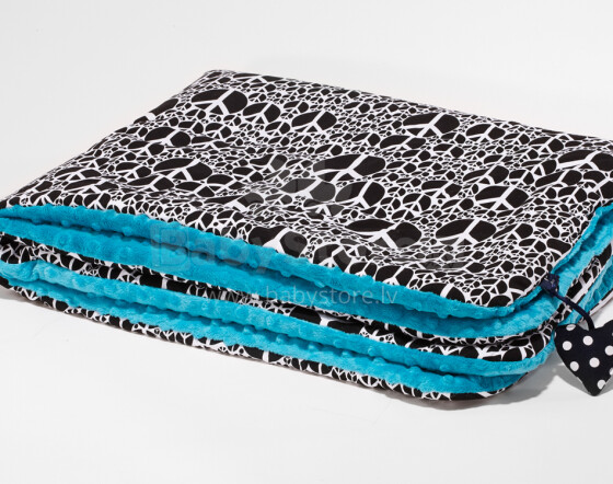 „La Millou“ menas. 83534 Ikimokyklinio amžiaus antklodė „Peace & Black Premium“ kokybės dvipusė antklodė (110x140 cm)