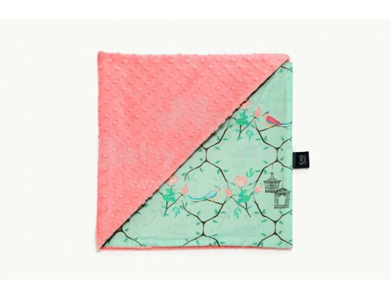 La Millou Art. 83560 Light Blanket L Maggie Rose Mint Coral Высококачественное детское двустороннее легкое одеяло (110x140 см)