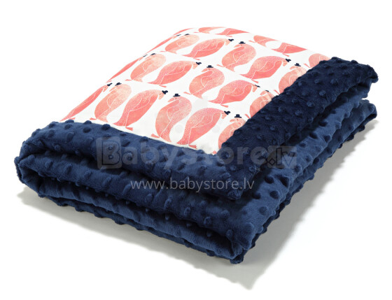La Millou Art. 83470 Toddler Blanket Penguin Pepe Navy Высококачественное детское двустороннее одеяло от Дизайнера Ла Миллоу (80x100 см)