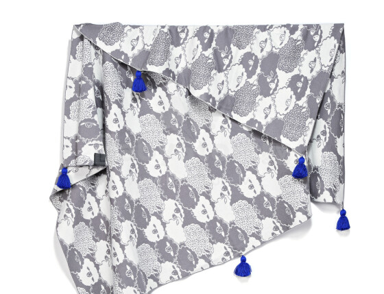 La Millou Art. 83611 Mr. Big Cotton Tender Blanket Chaber Grey Sheep Высококачественное детское двустороннее одеяло с капюшоном (95x125 см)