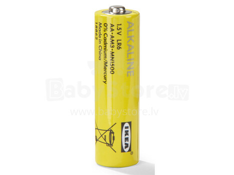 Made in Sweden Art.502.405.02 Alkalisk Alkaline battery  AA LR03 1.5V батарейки для игрушек, каруселек, велосипедиков (1 шт.)
